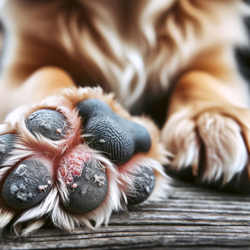 Waarom bijten honden aan hun poten?