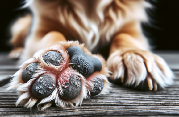 Waarom bijten honden aan hun poten?