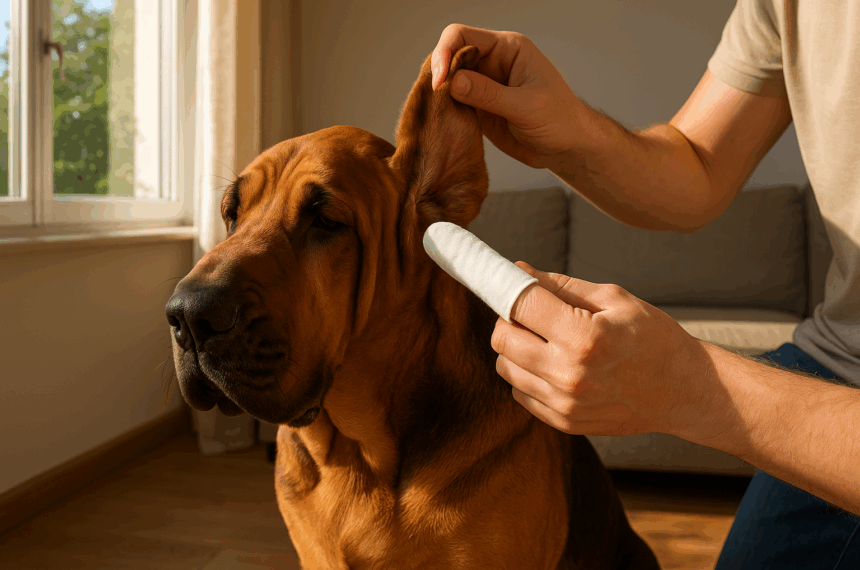 Oren reinigen hond